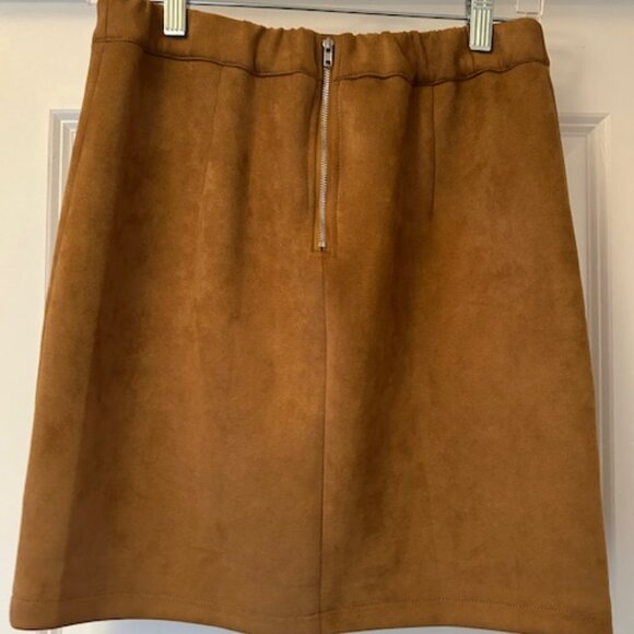 Tan faux suede mini skirt - Medium - Picture 3 of 4